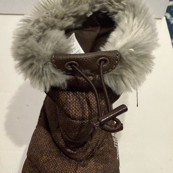 The North Face Women's Thermoball Micro-Baffle Brown Faux Fur Snow Boots Size 10 - Picture 9 of 9